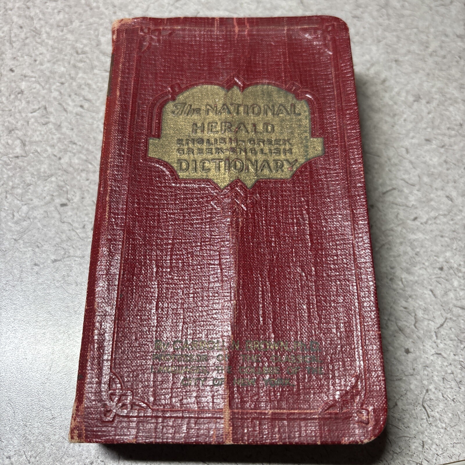 English-Greek,Greek-English Dictionary Of National Herald Phonetic Pron 1924