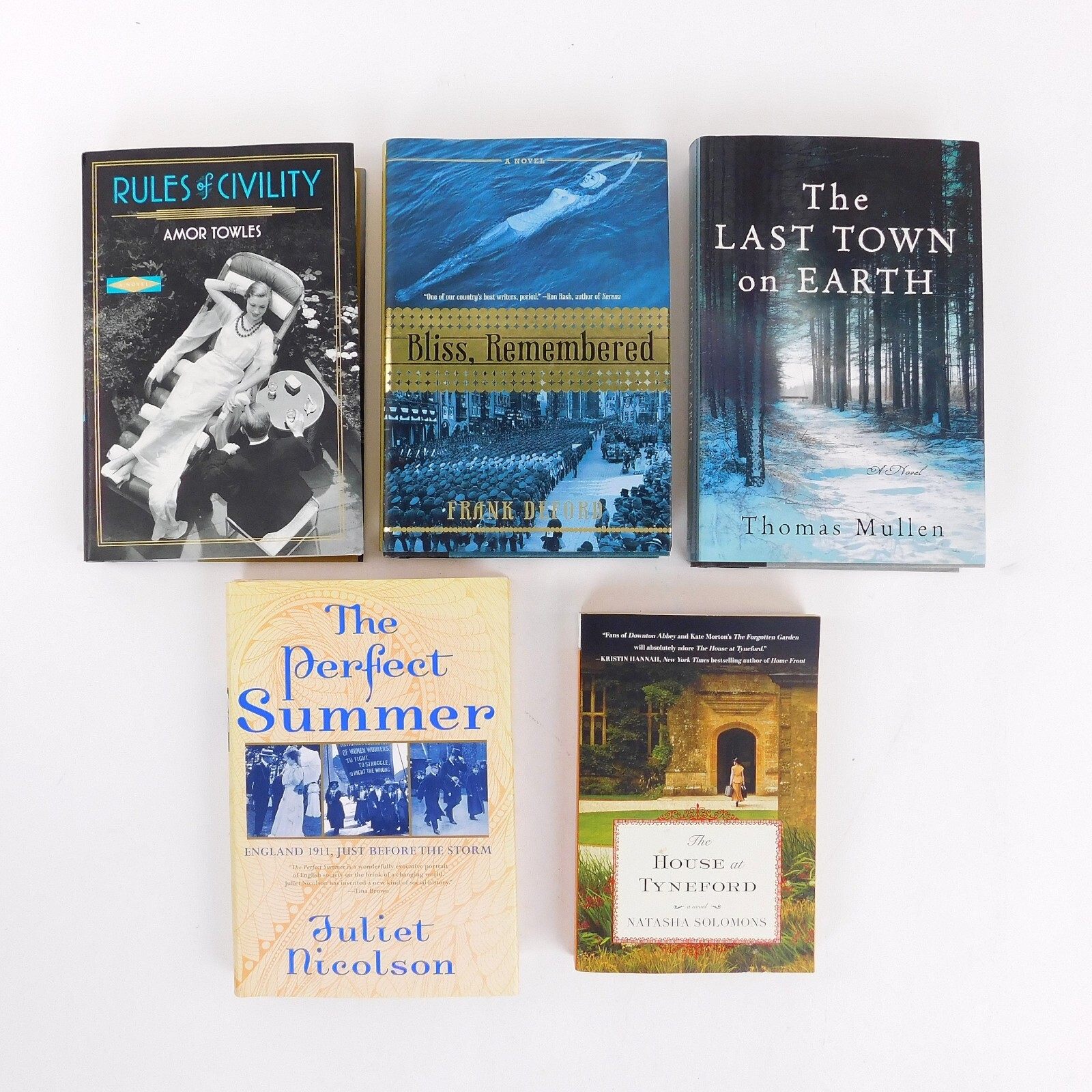 Historical Fiction set in Early-mid 1900’s, Lot of 5 Rules of Civility,Last Town