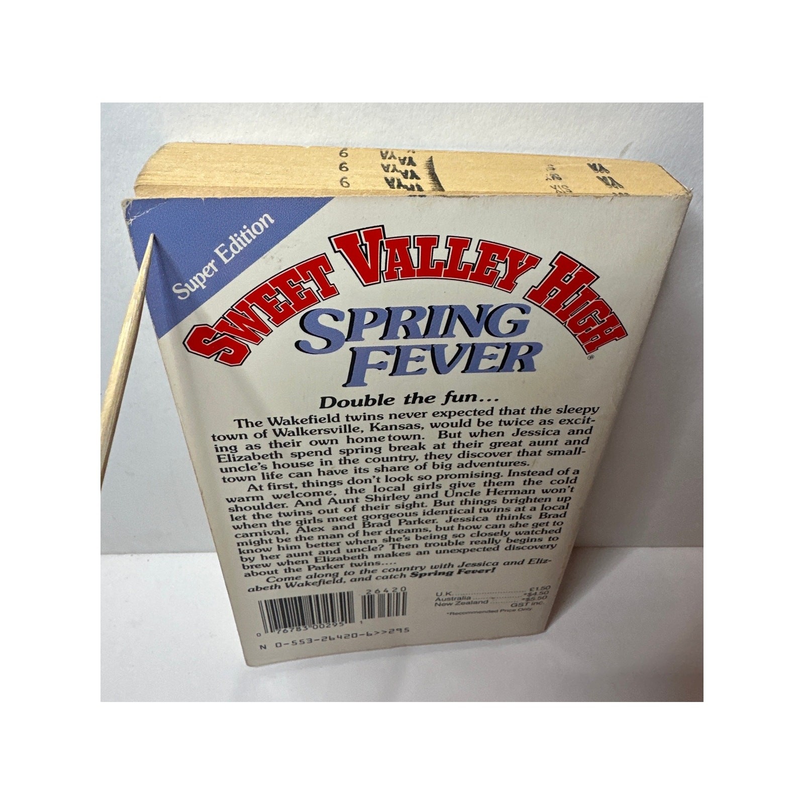 Sweet Valley High Super Edition First Edition First Print Book Spring Fever