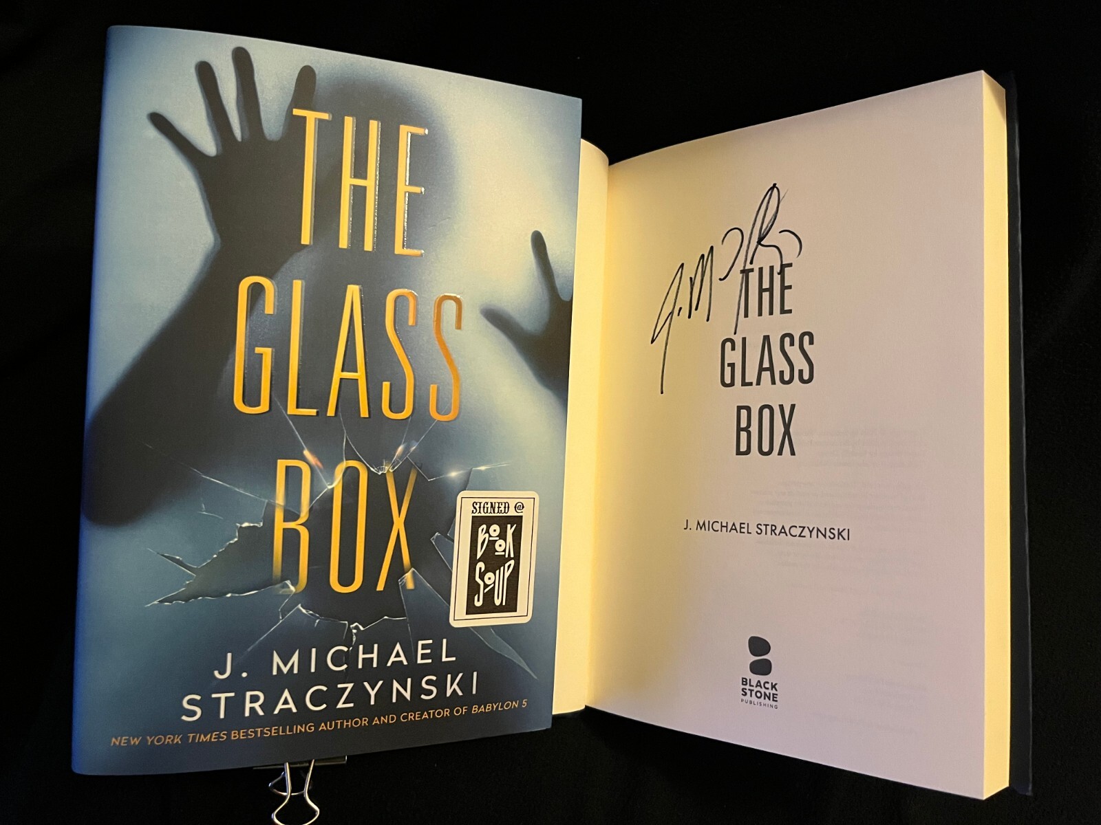 J. Michael Straczynski signed The Glass Box 1st printng hardcover book