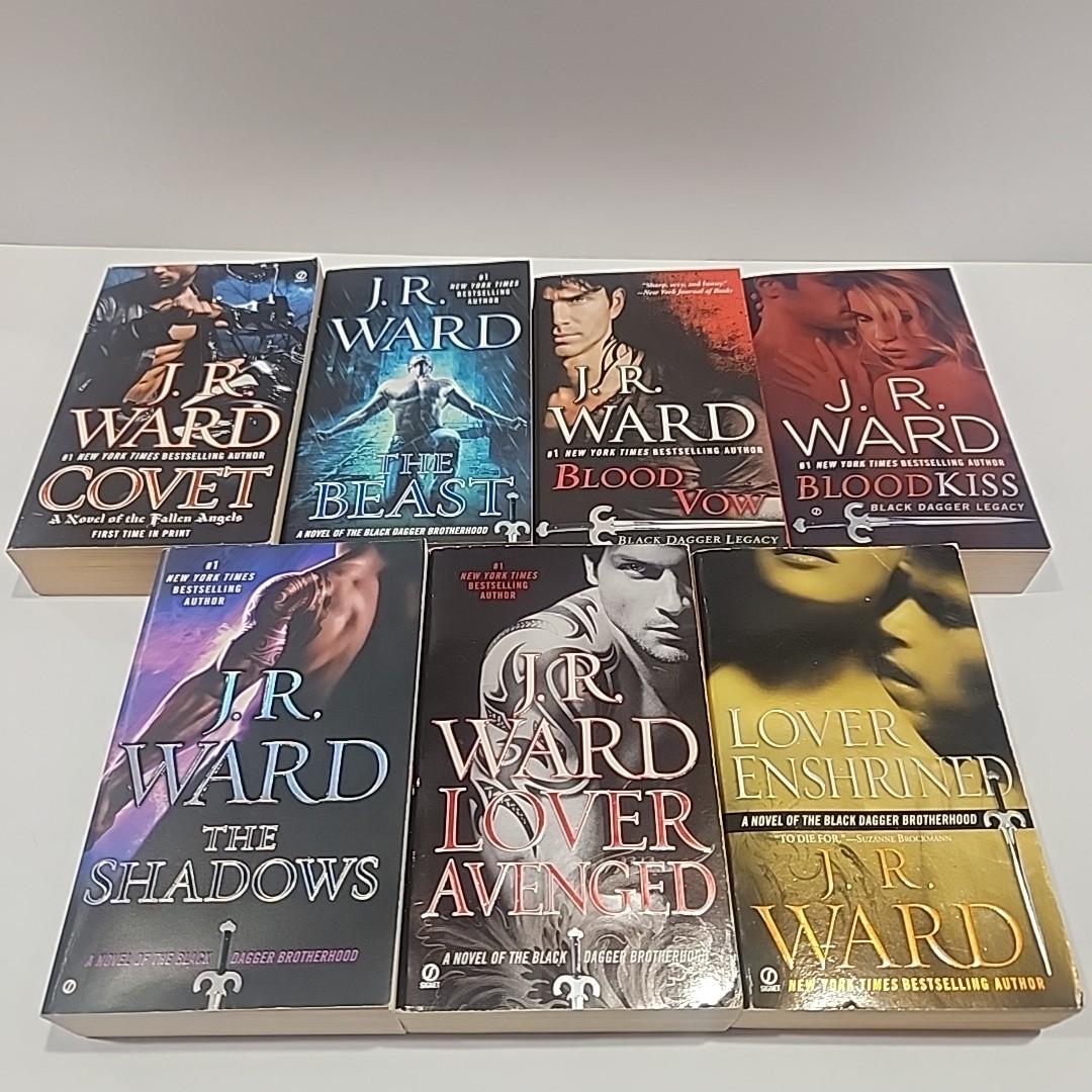 J.R. Ward Black Dagger Brotherhood + Fallen Angels Series PB Lot of 7 VGC
