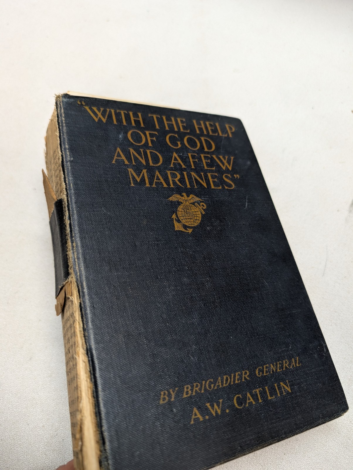 Antique 1919 With the Help of God and a Few Marines A.W. Catlin WW1 History Book