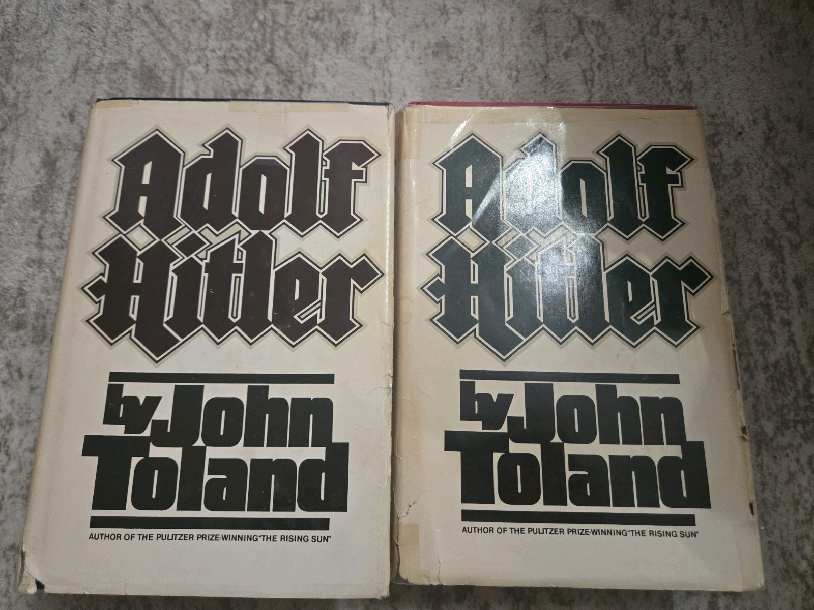 Adolf Hitler John Toland Volumes 1 & 2 Set Complete Hardcover 1976 Biography