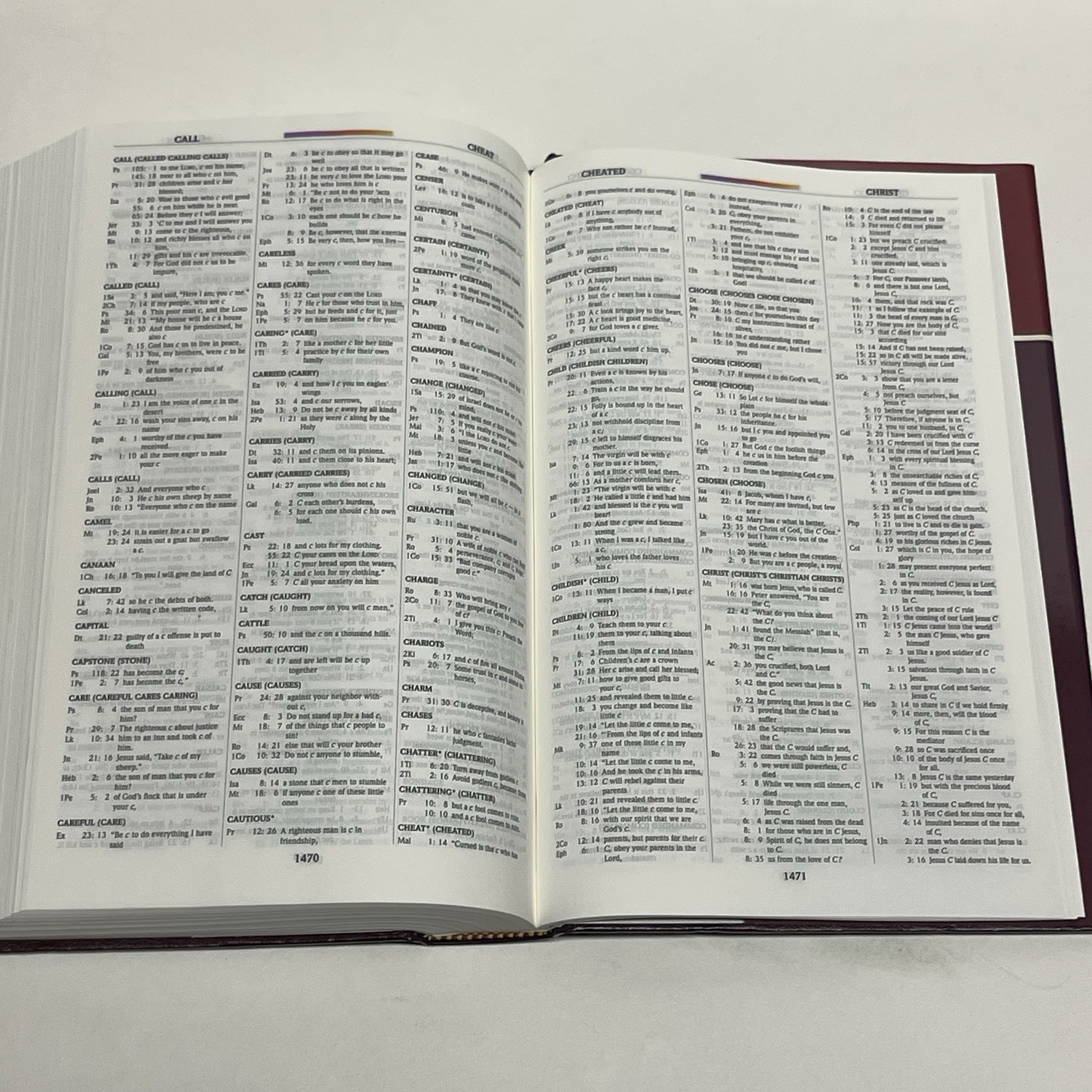 NIV Rainbow Study Bible New International Version Color Bold Line 1992 Hardcover
