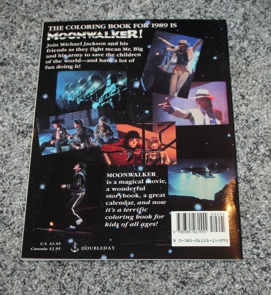 Michael Jackson Moonwalker 1988 Coloring Book (NOS)