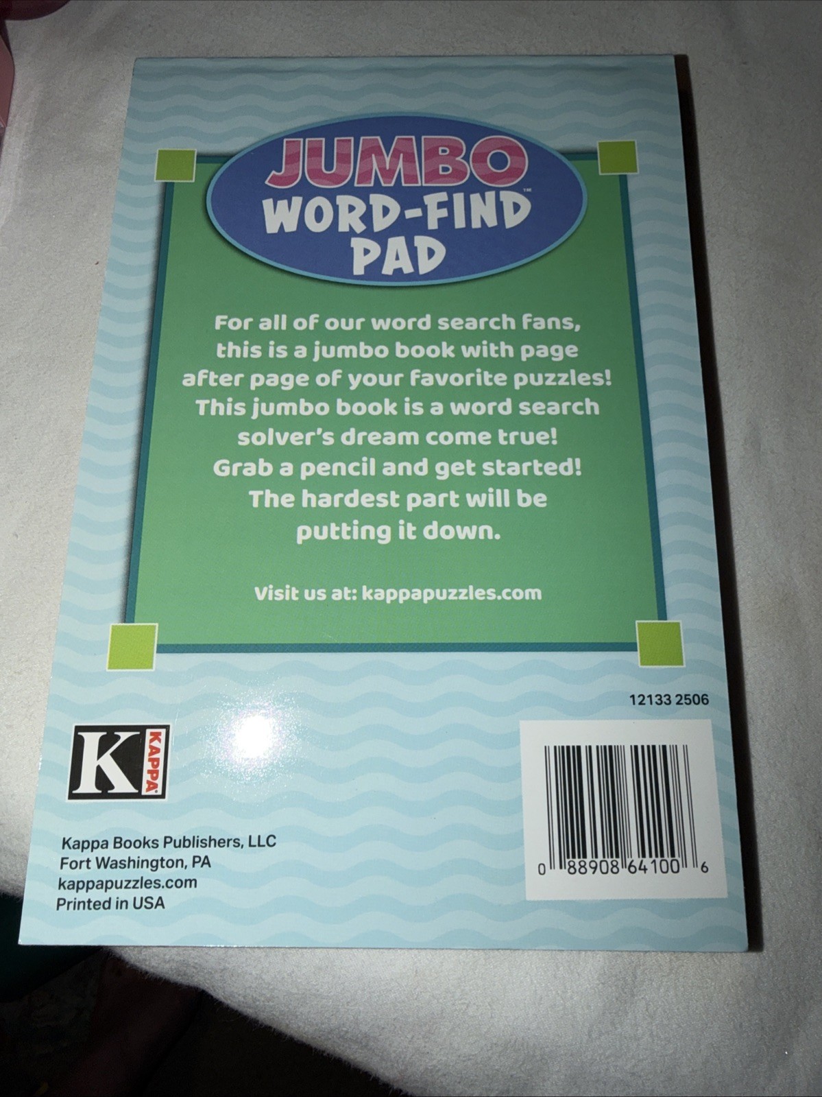 KAPPA Word-Find Pocket Puzzle Volume 182 Pages 162 W/ 73 Puzzles Large Print NEW