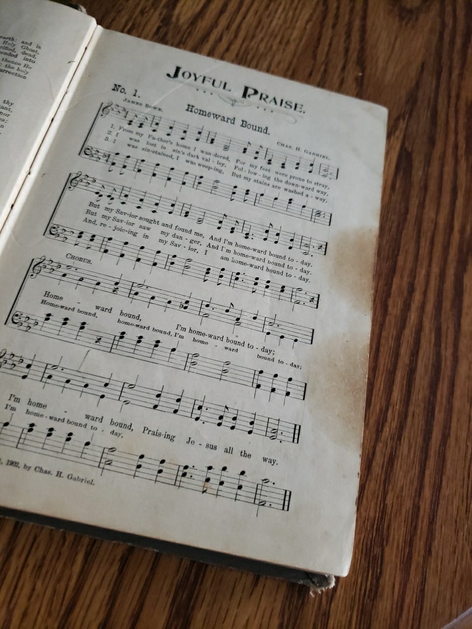 Joyful Praise For Sunday School – Chas. H. Gabriel Hardcover Book Early 1900s