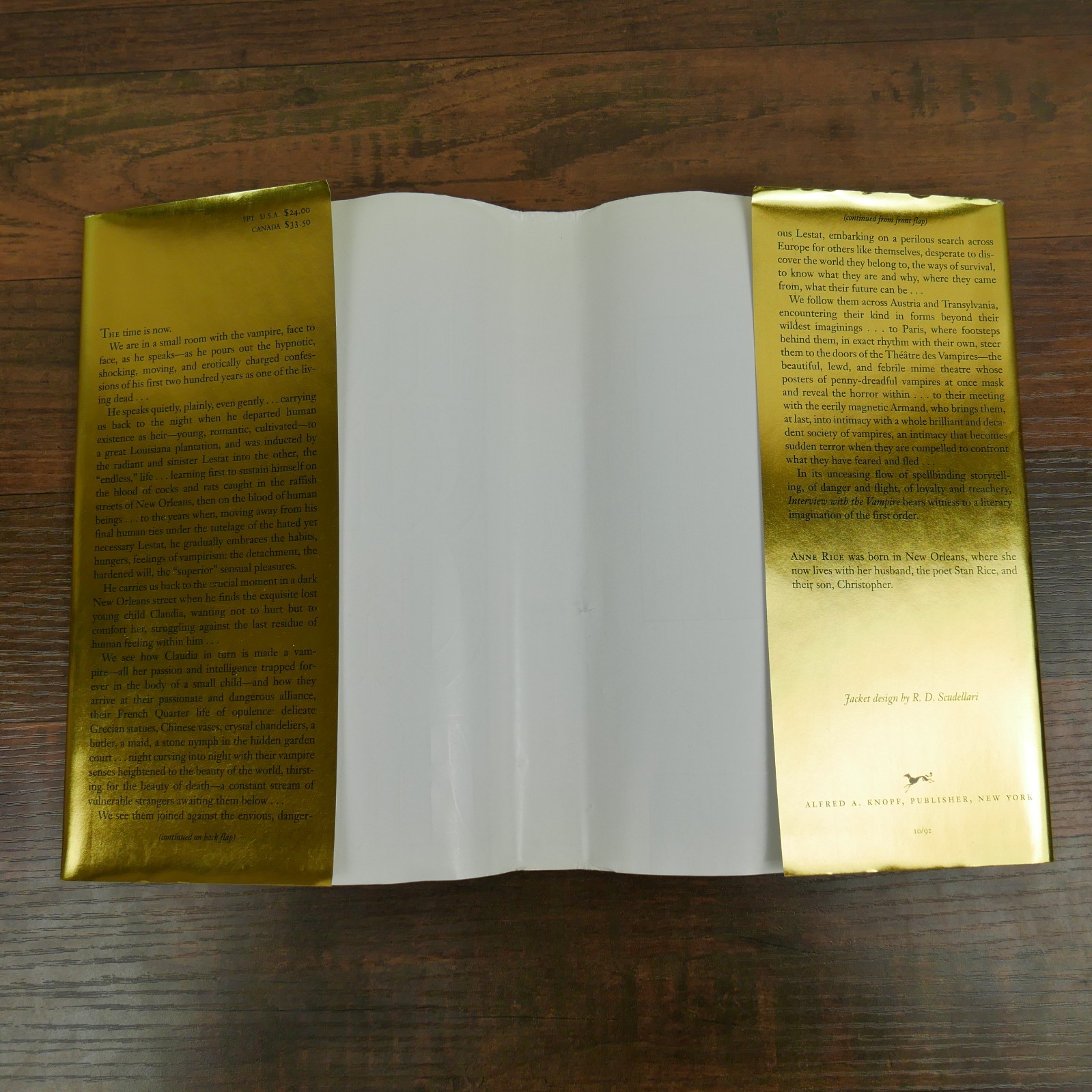 Interview with a Vampire 9TH PRINTING, Anne Rice, 1994, HC/DJ, CLEAN!