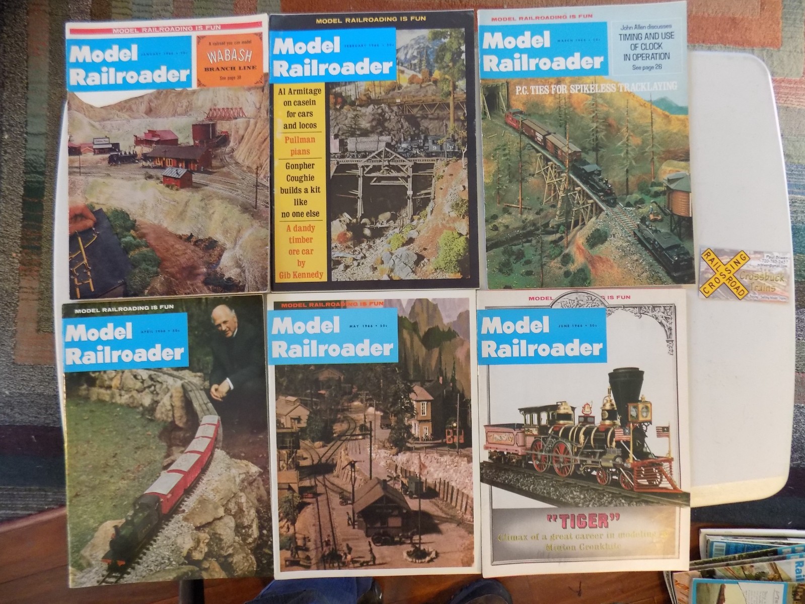 Set/12 Model Railroader Magazine 1966 Fine – Excellent Condition (120308)
