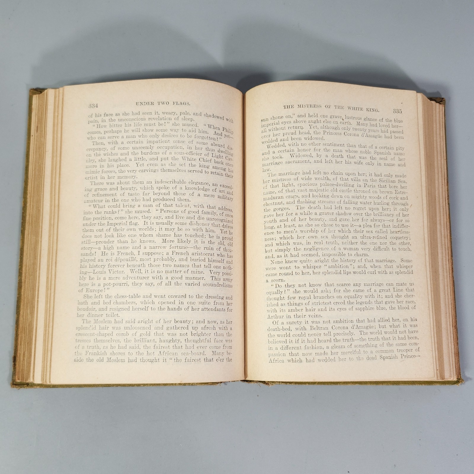 Under Two Flags Novel by Ouida HC Early 1900s Antique Book Hurst Company Version