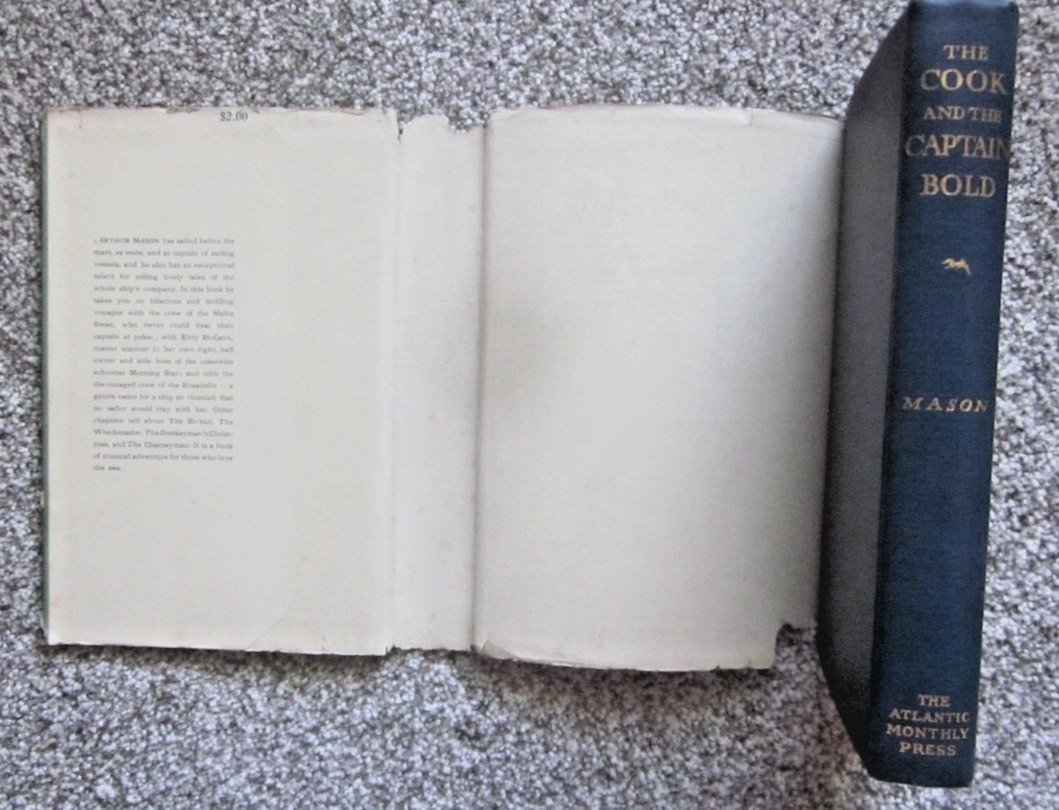 COOK and the CAPTAIN BOLD by AARTHUR MASON / HC / 1924 / With ACCEPTABLE JACKET
