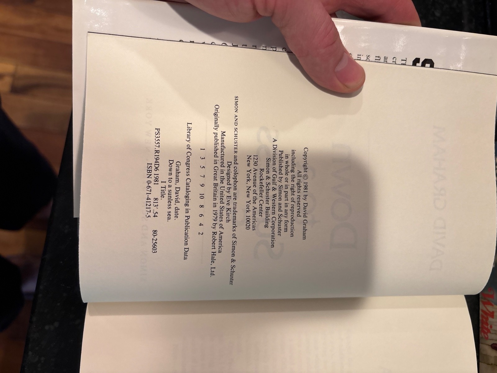 Down to a Sunless Sea by David Graham / VTG HCDJ
