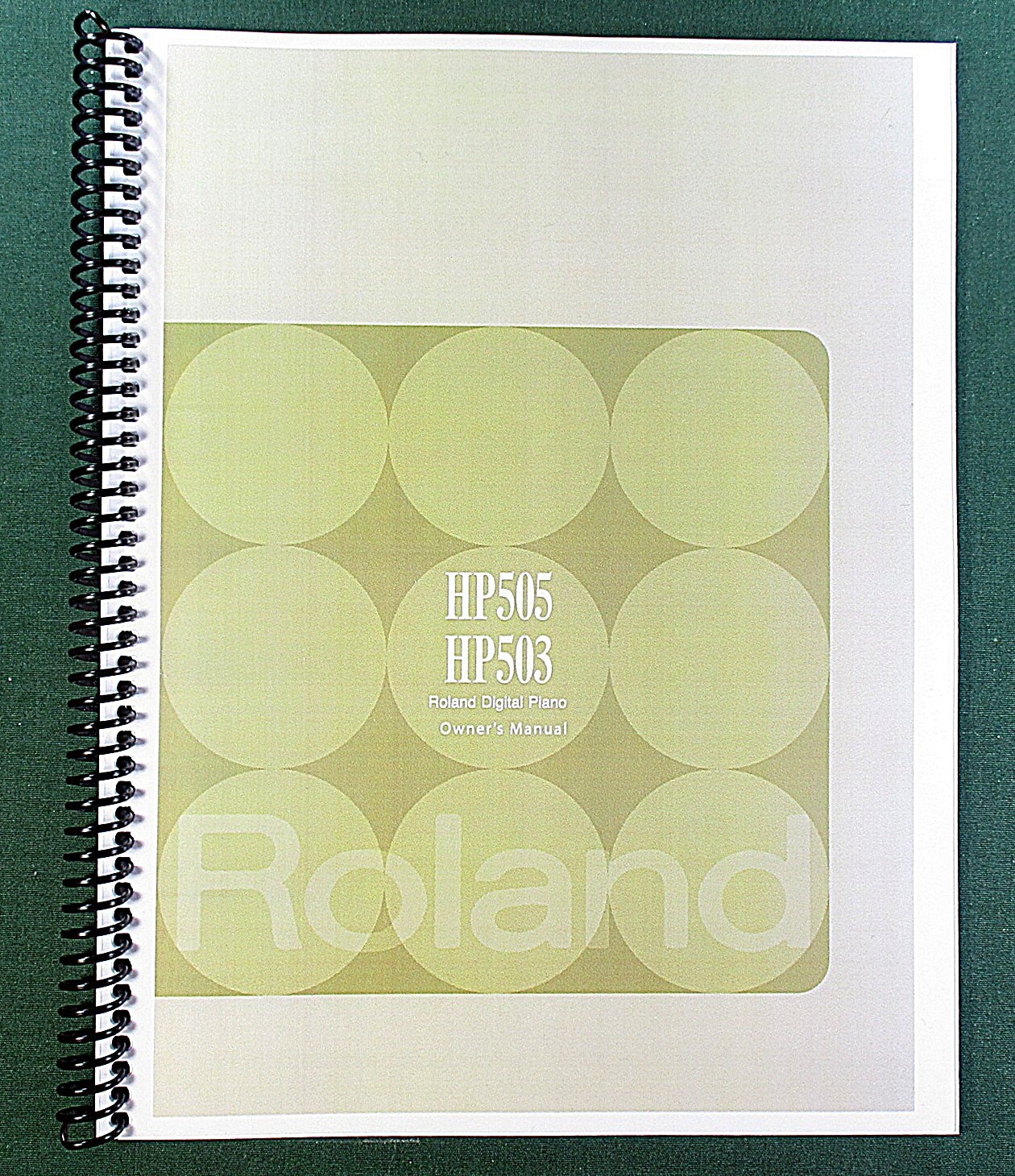 Roland HP505 HP503 Owner’s Instruction Manual: 68 Pages & Protective Covers!