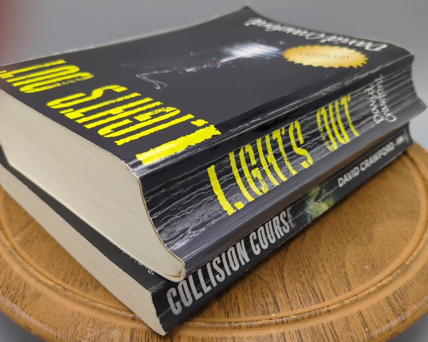 Lot of 2 – Lights Out – Collision Course – by David Crawford – Two Paperpacks