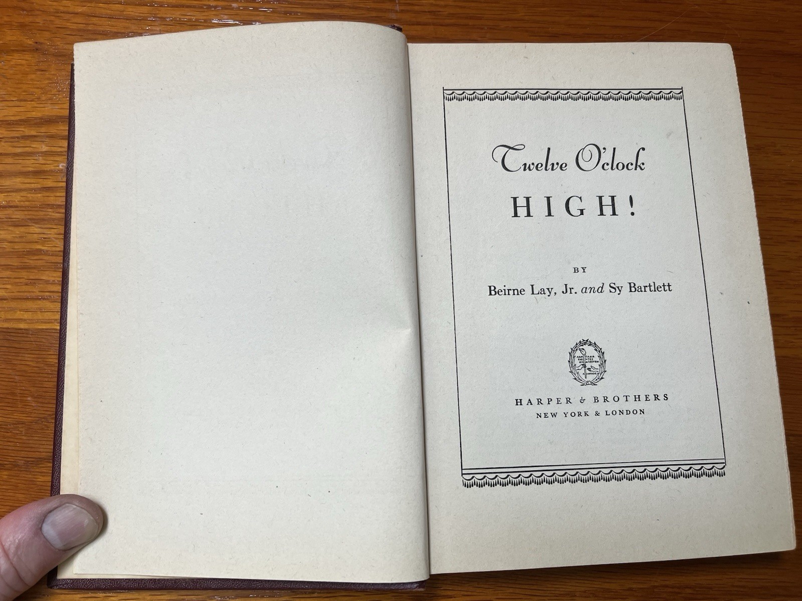 Twelve O’Clock High Trifecta: 1st Edition Book, 1st Run Toby, VTG B17 Desk Model