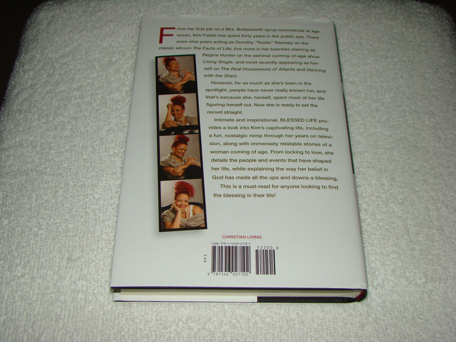 Kim Fields Signed 1st Edition Hardback Book Blessed Life JSA #T41939 Tootie