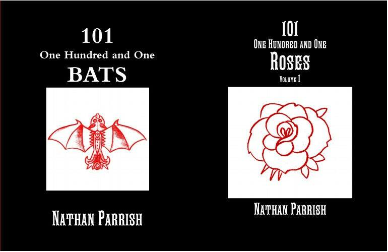 101 Roses + 101 Bats =TWO Books 200+ Flash Art Designs floral flower wings