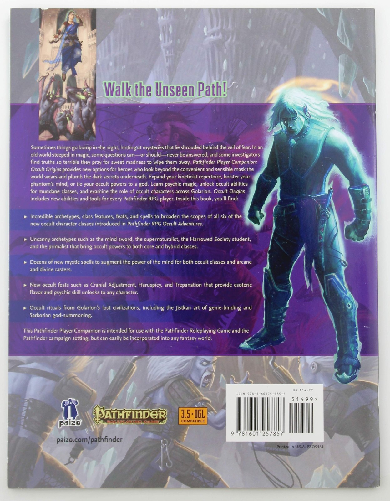 Pathfinder Player Companion: Occult Origins Staff, Paizo Paizo Inc.