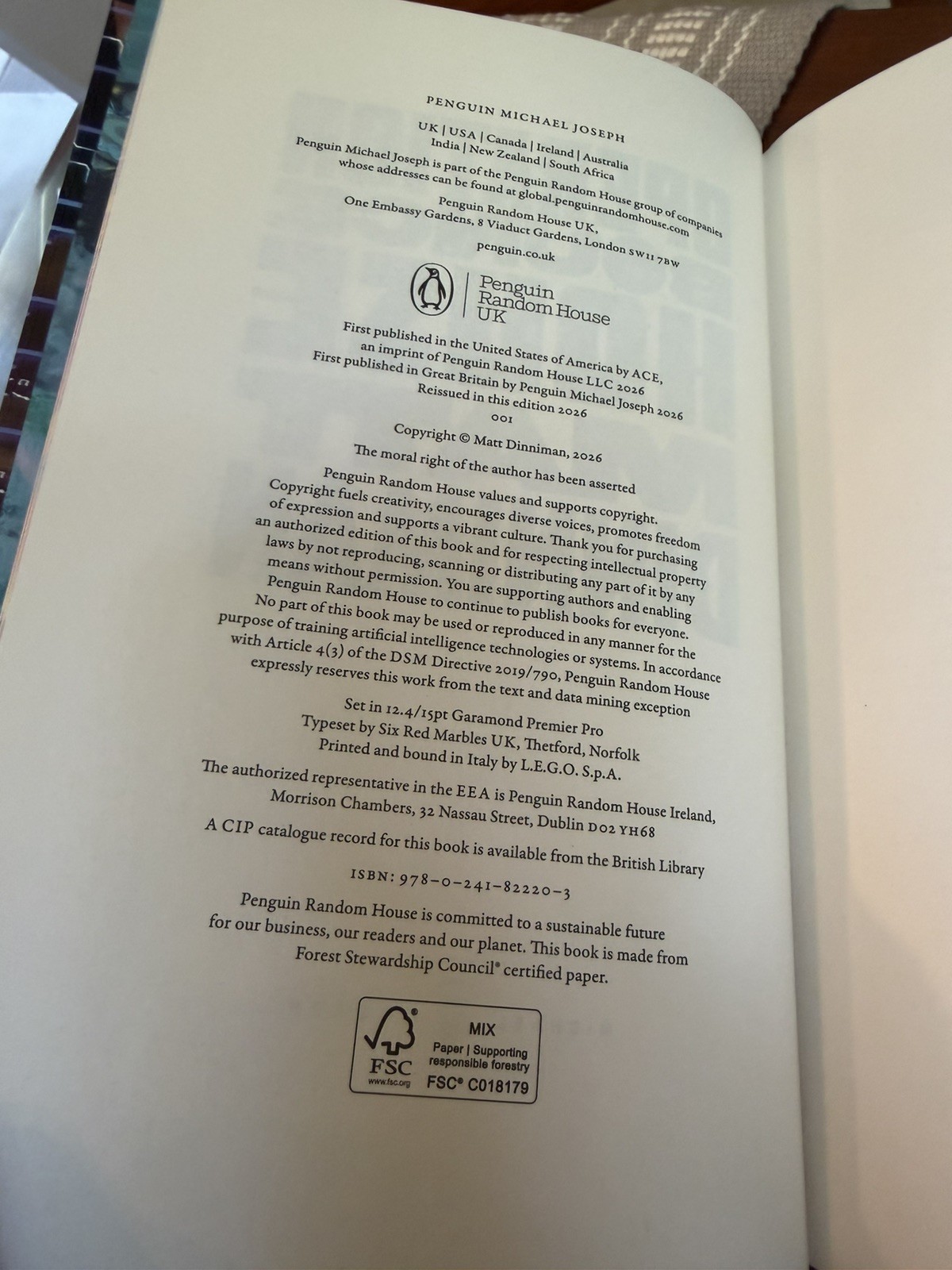 HAND SIGNED Broken Binding Operation Bounce House Matt Dinniman