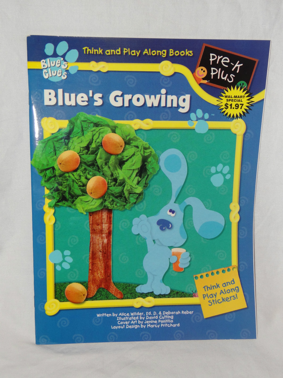 NEW BLUES CLUES THINK AND PLAY ACTIVITY BOOK BLUE’S GROWING WITH STICKERS