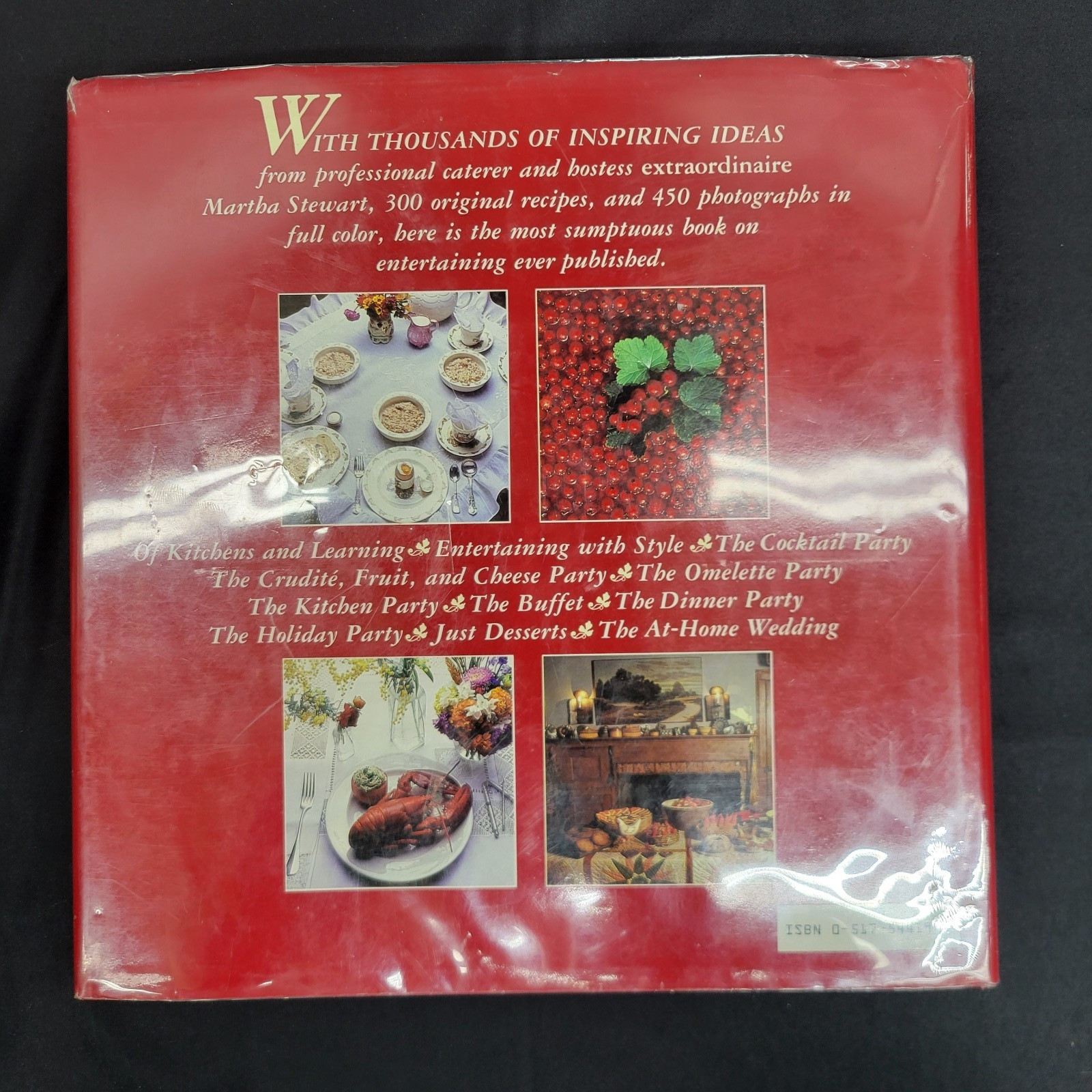 Entertaining by Martha Stewart Cookbook Hardcover Dust Jacket 1982 310 pages