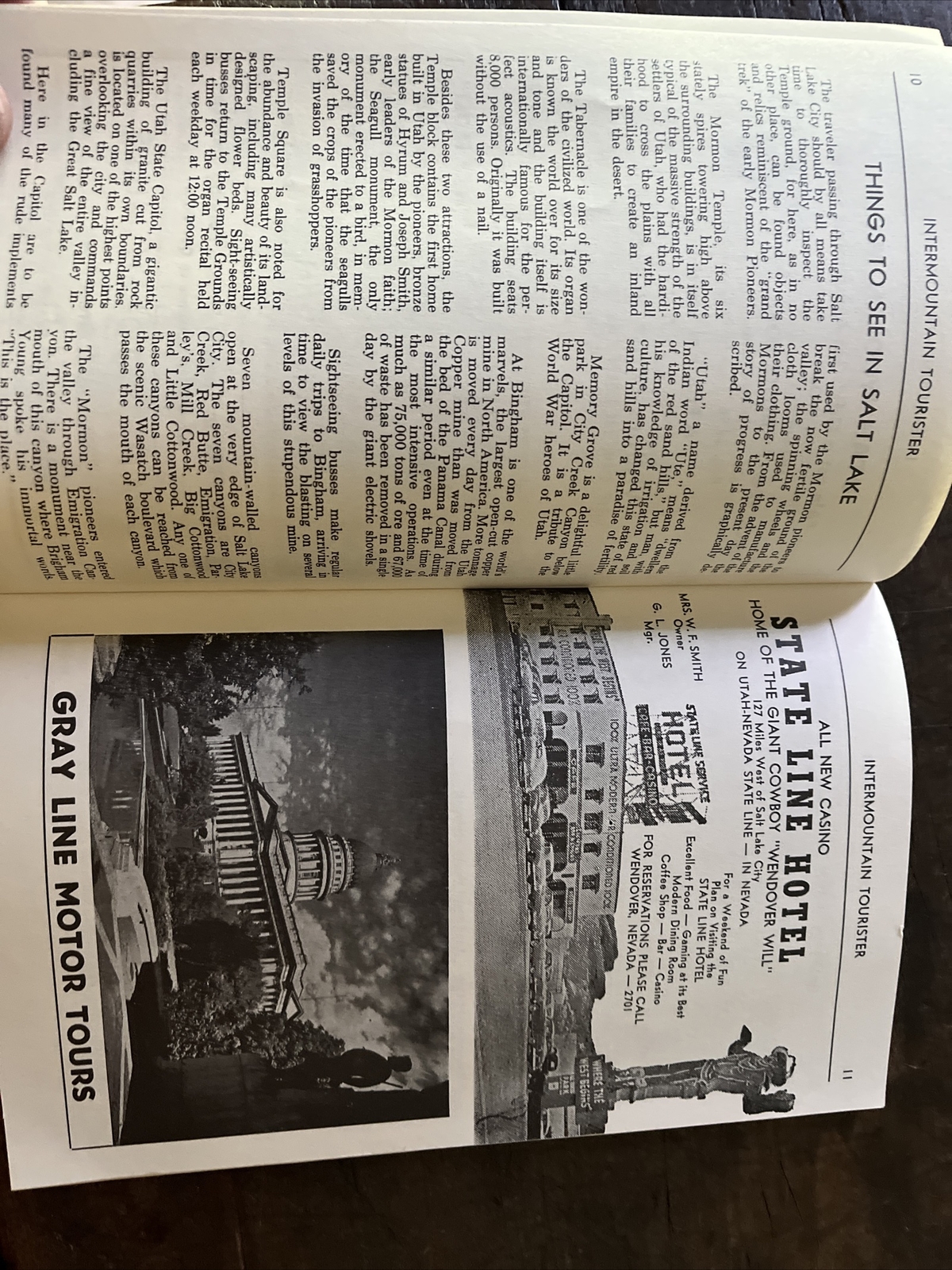 Salt Lake City & Vicinity Intermountain Tourister 1965 Travel Brochure 24pages