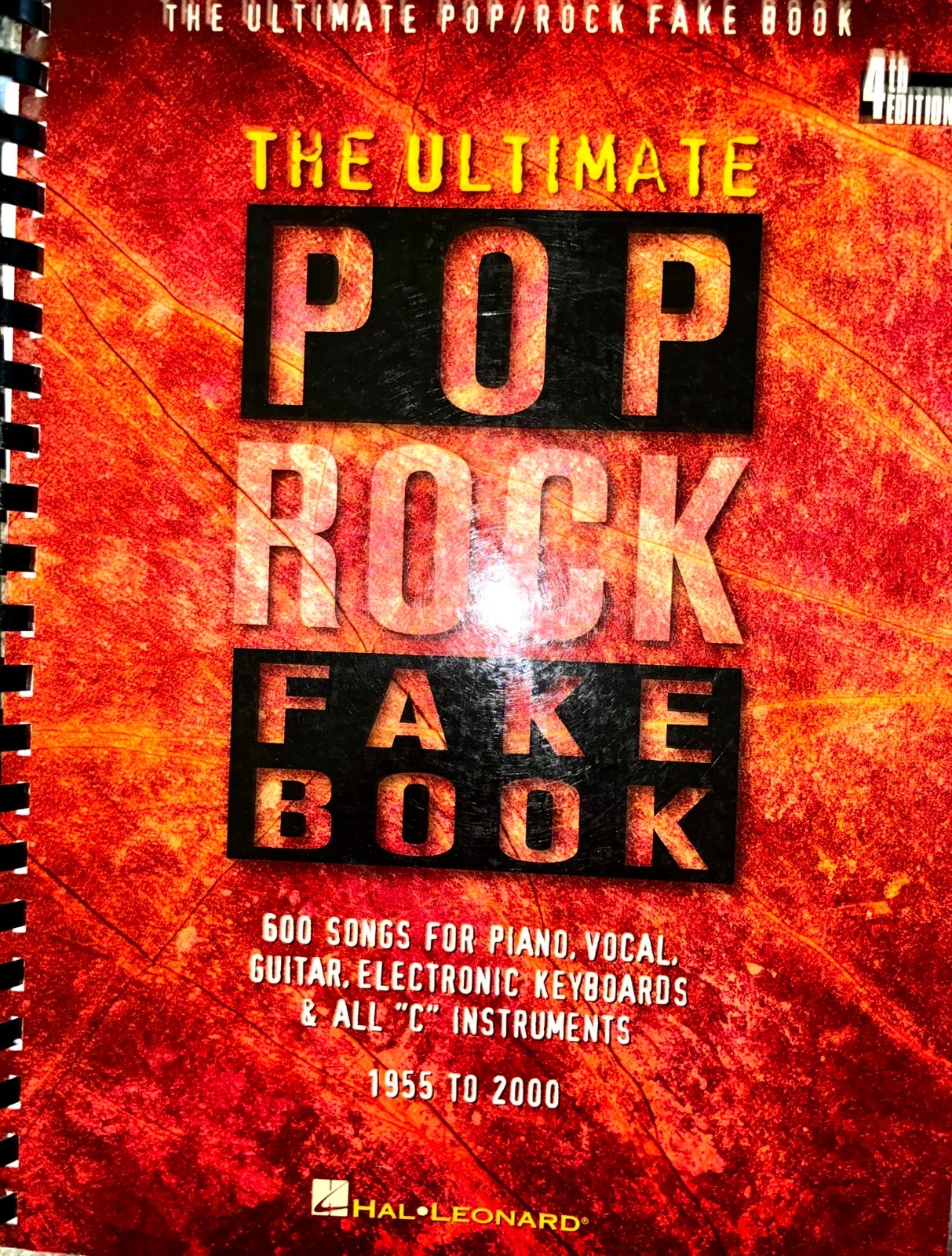The Ultimate Pop Rock Fake Book 4th Edition Hal Leonard C Instruments 600 Songs