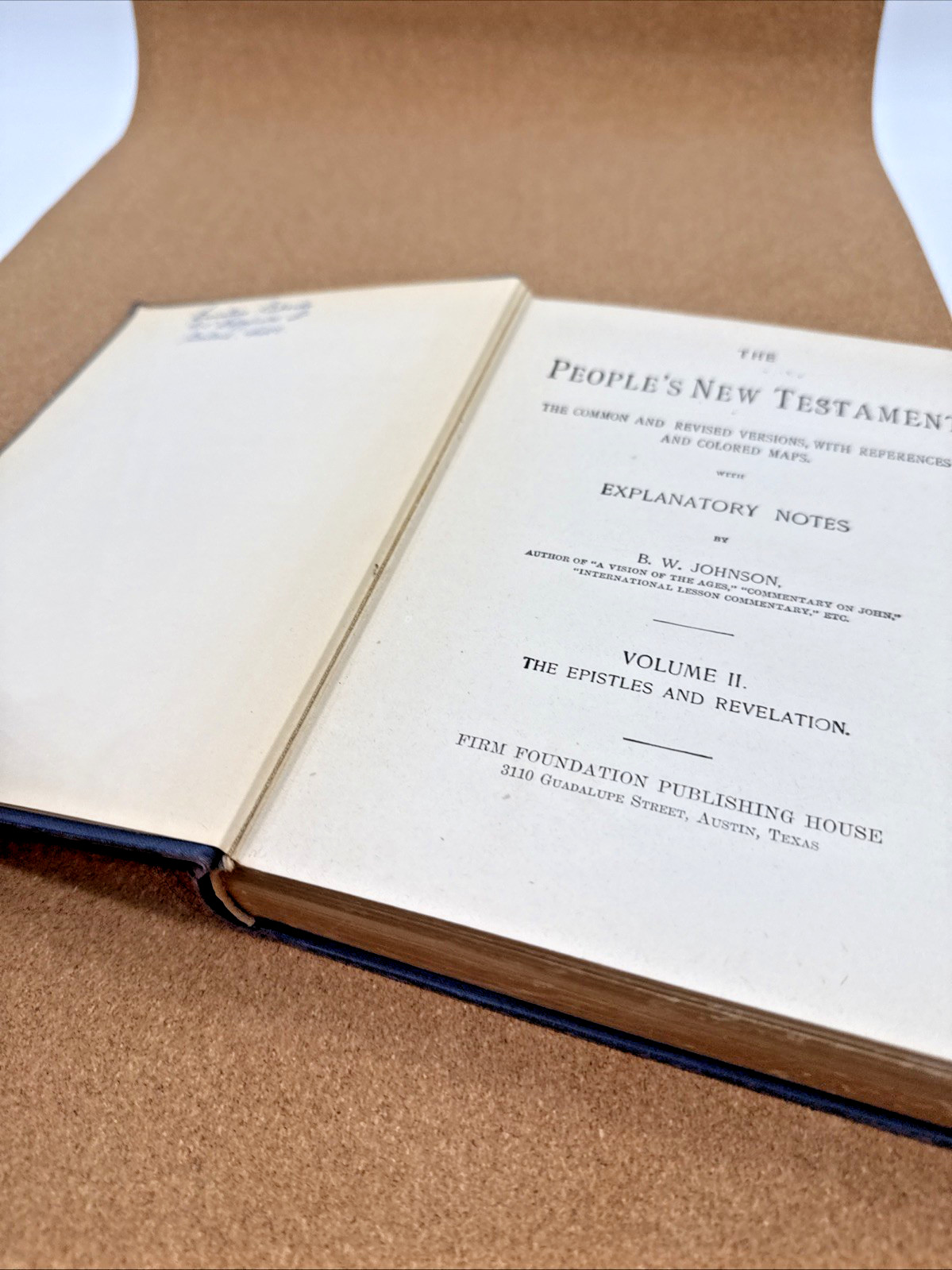The Peoples New Testament with Notes Vol 2 Gospel Light Pub Hardcover 6.5×8.75