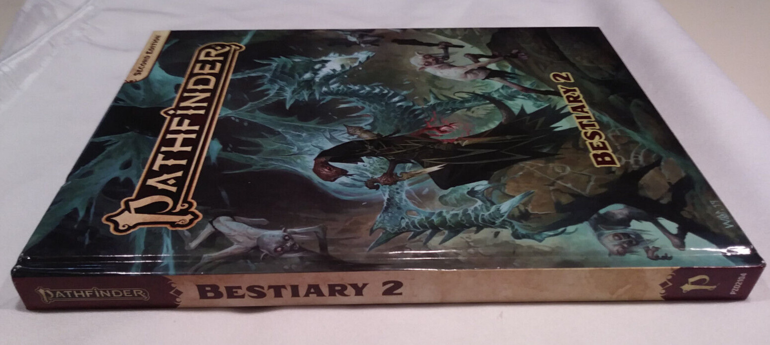 Pathfinder Bestiary 2, 2nd Edition, Hardcover HC, 2020, Paizo Games NOS
