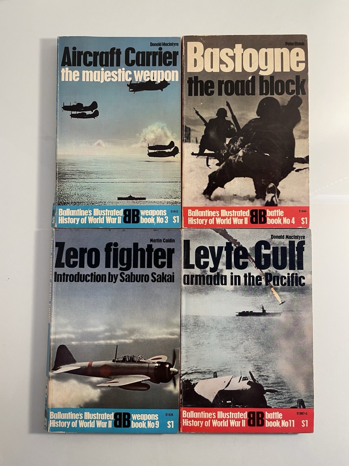 4 BALLANTINE’S ILLUSTRATED WEAPONS #3, #4, #9, & #11 Military History WWII Books