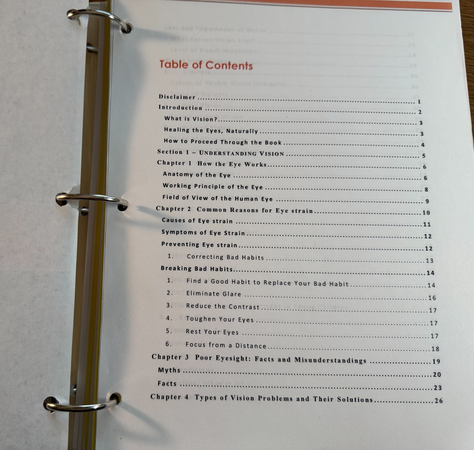 Restoring Vision Naturally * 2014 Binder 150 + pages * Natural Health