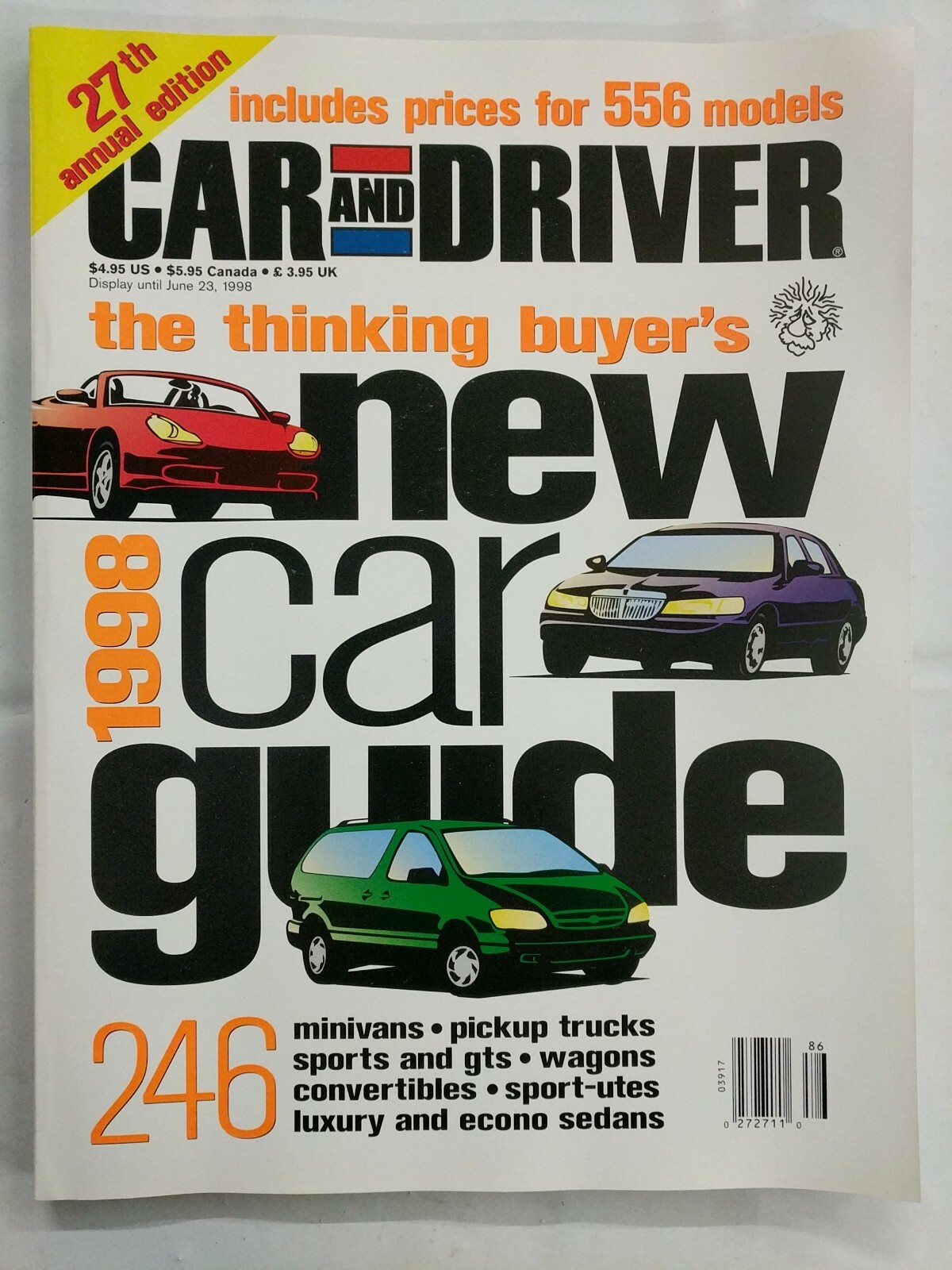 CAR & DRIVER 1998 THE THINKING BUYER’S NEW CAR GUIDE-M346
