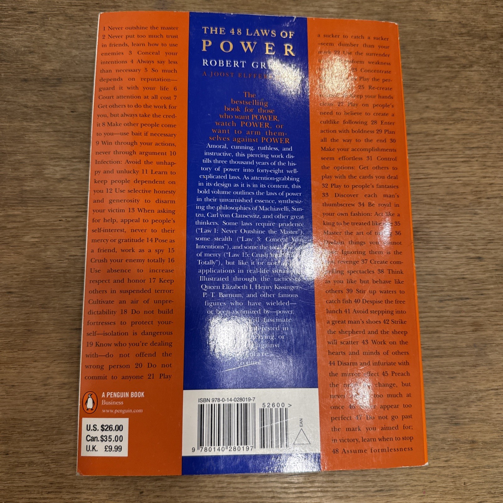 The 48 Laws of Power by Greene, Robert – CLEAN GOOD