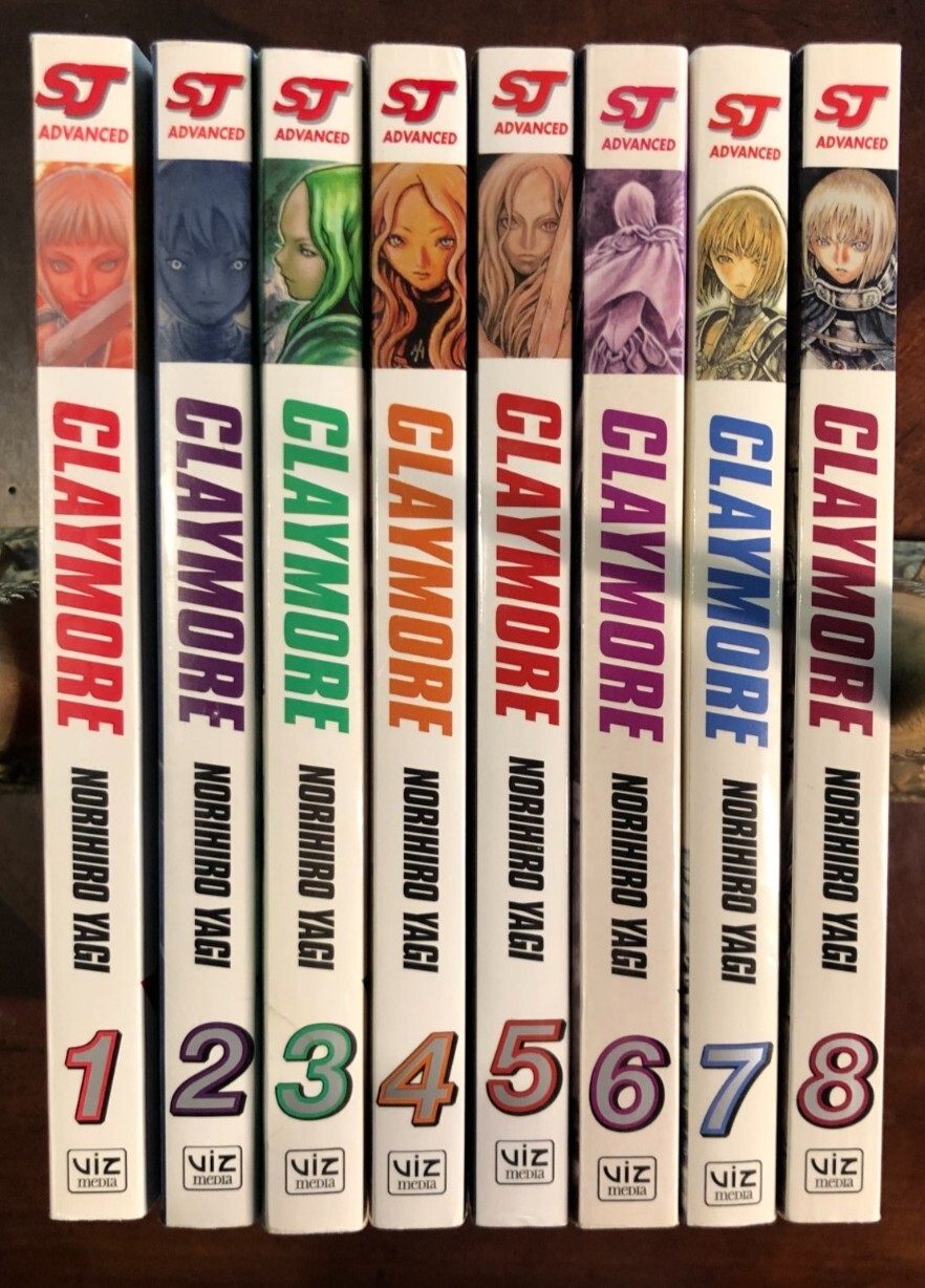 Claymore Vol. 1-8 Manga in English Lot of 8 Norihiro Yagi 1 2 3 4 5 6 7 8