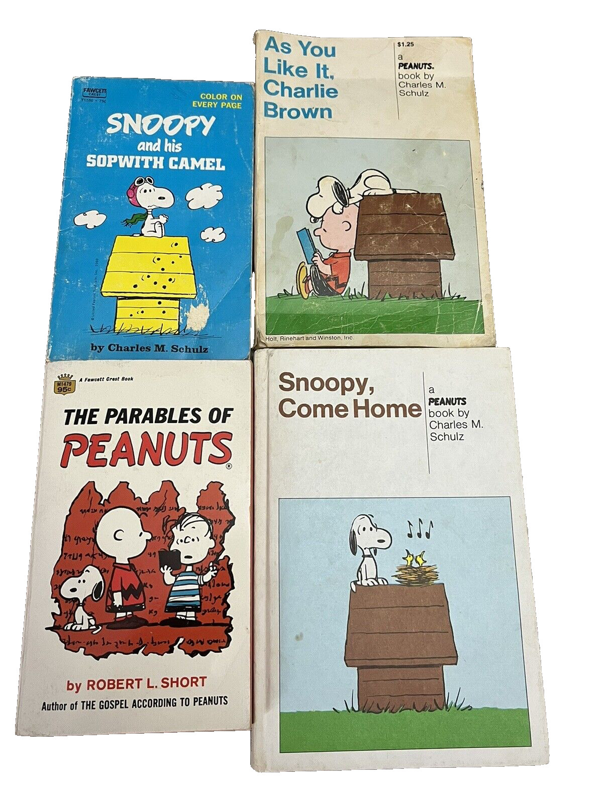 Peanuts Snoopy Charlie Brown Books Comics VINTAGE 60s 70s 80s / WEAR Lot 4