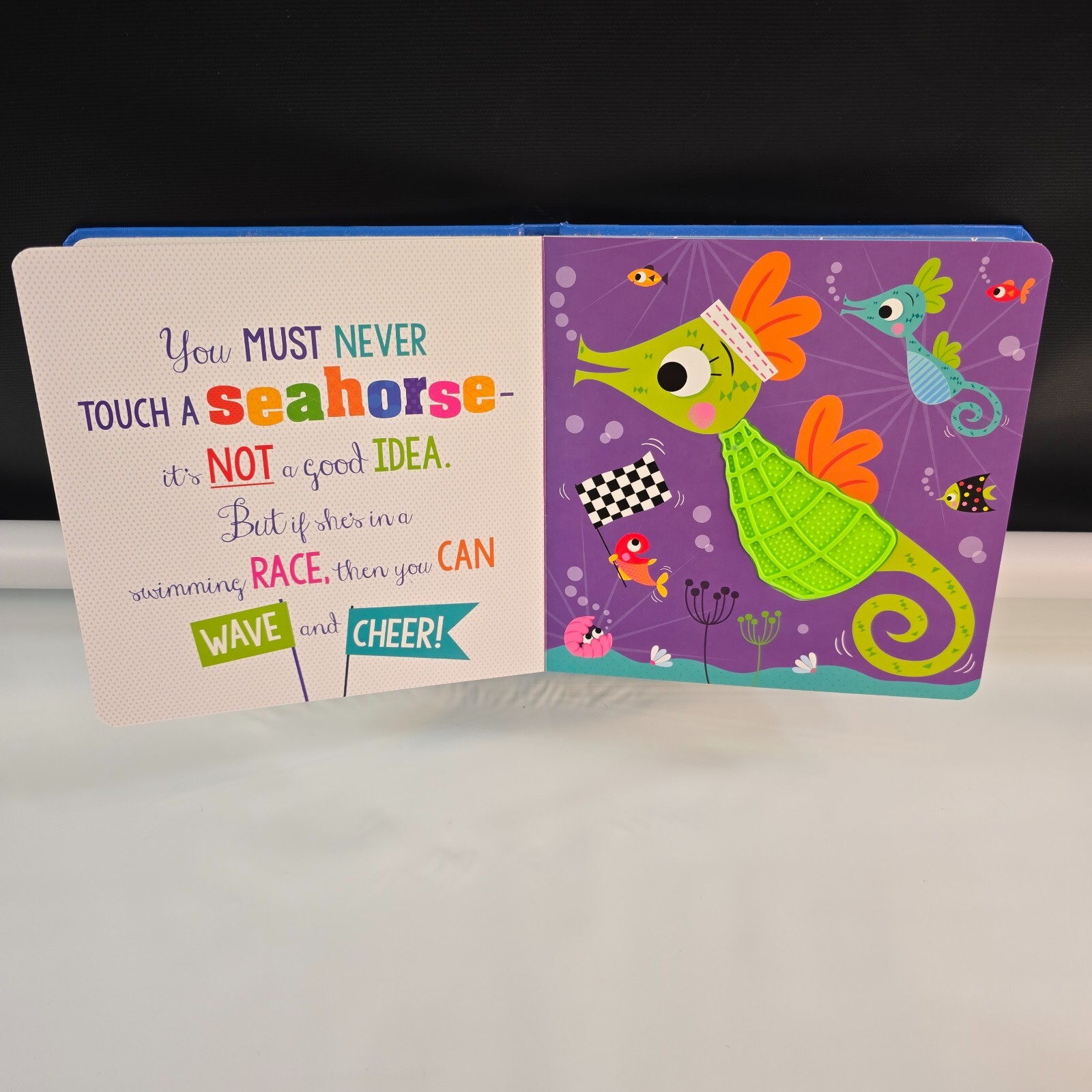 Never Touch a Shark! Touch Feel Board Book & Baby Reindeer Finger Puppet Book