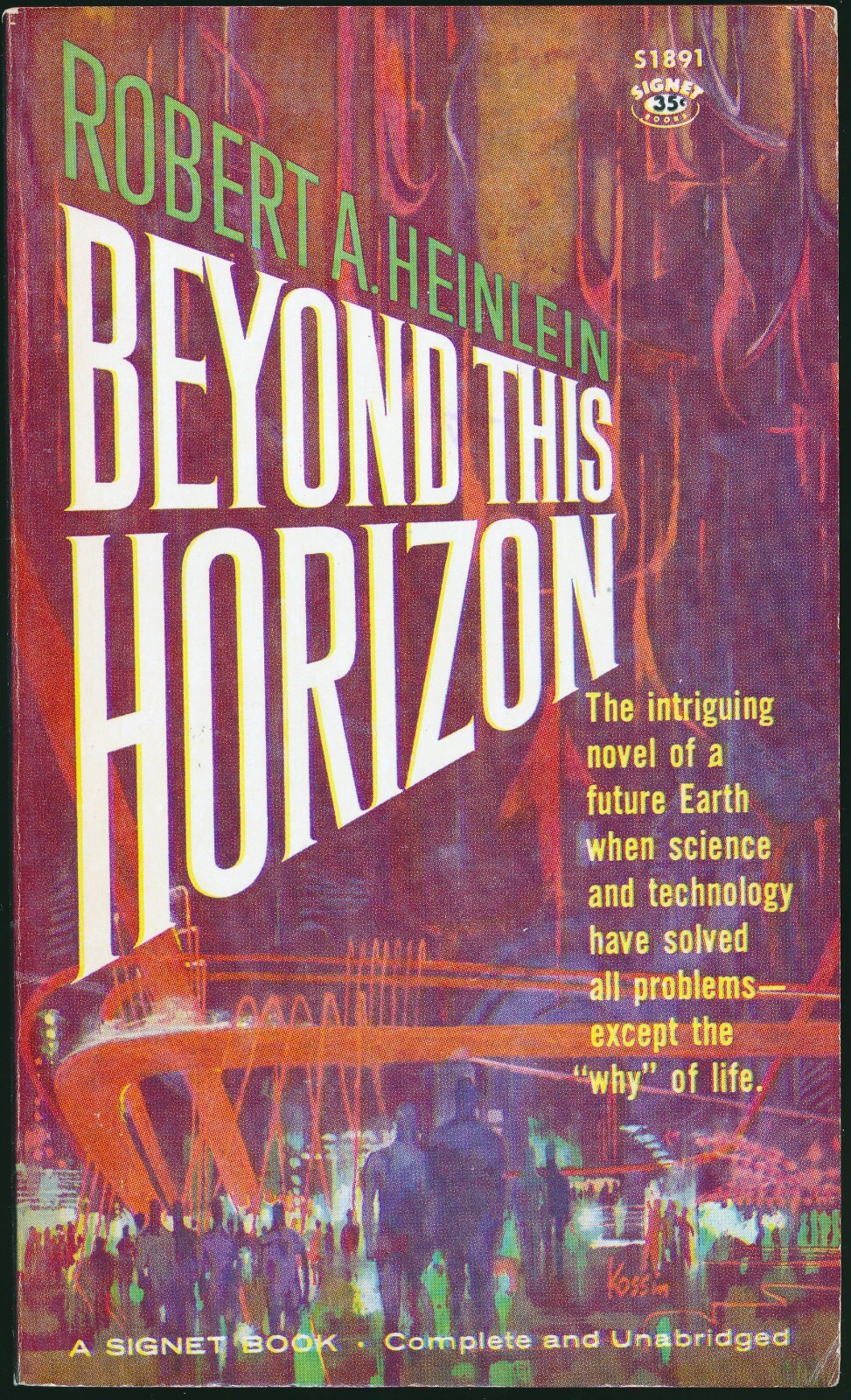 Beyond This Horizon by Robert A Heinlein, Signet S1891, 1961