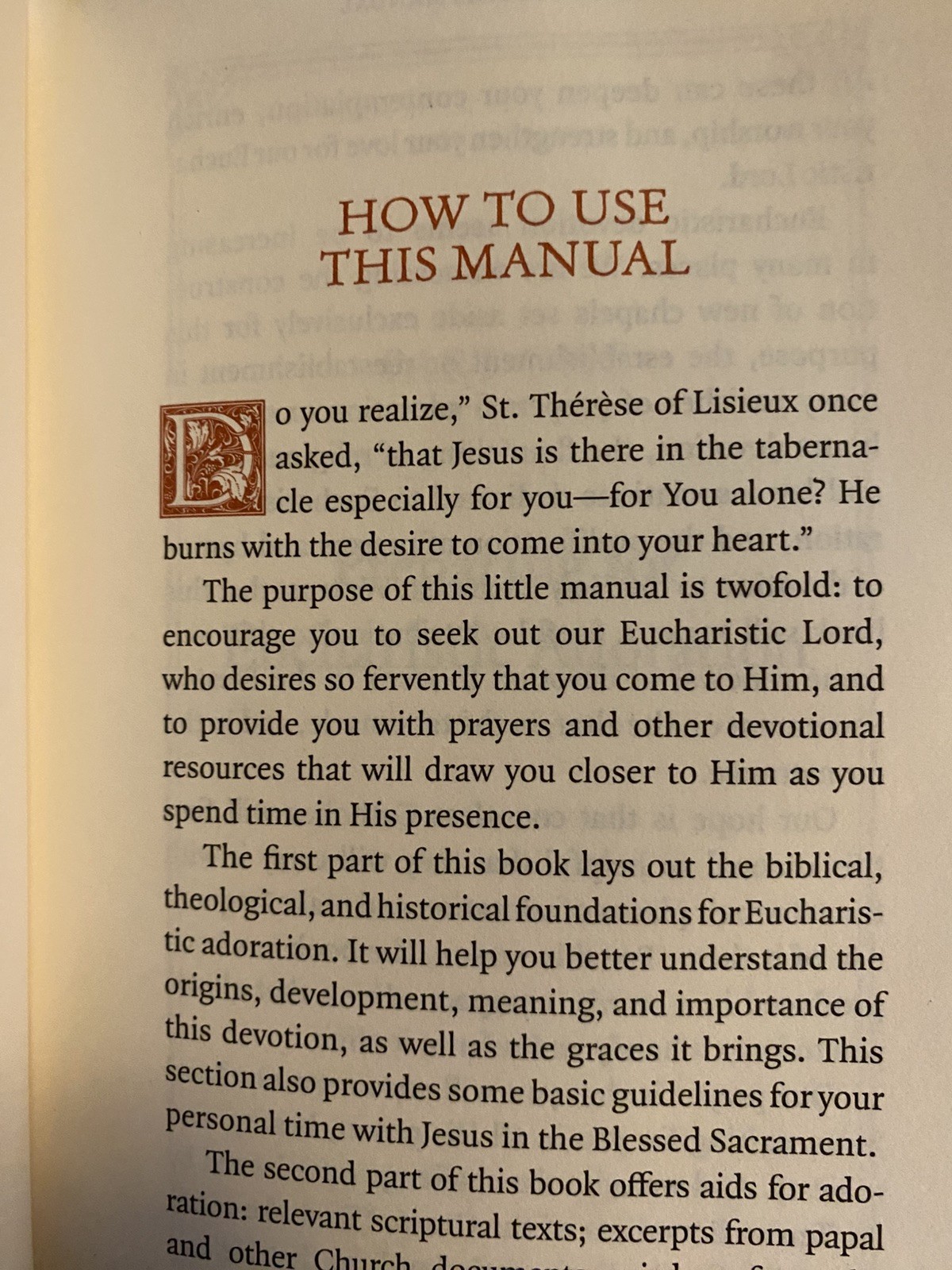 Manual for Eucharistic Adoration by The Poor Clares of Perpetual Adoration