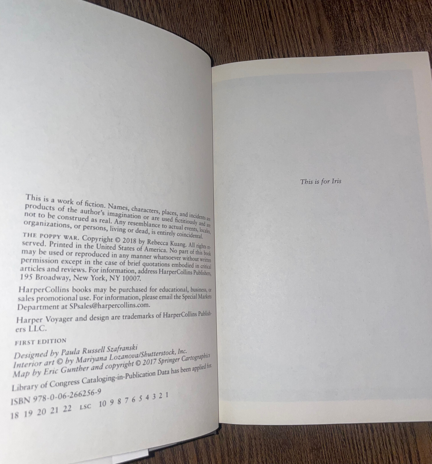 R.F. Kuang The Poppy War Book 1 Hardcover 1st Edition 1st Print