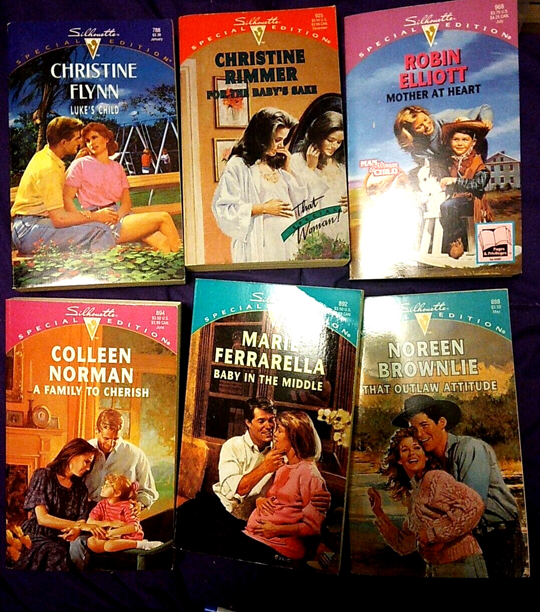 Silhouette• Special Edition “Baby Themed” Novels• Lot Of 6• All Have 248+ Pages•