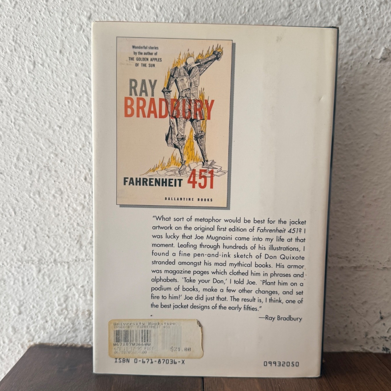Fahrenheit 451 by Ray Bradbury SIGNED 40th Anniversary Edition 1993 Hardcover
