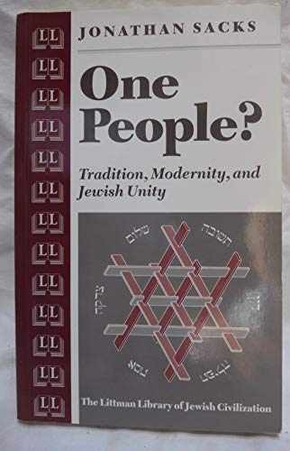 One People?: Tradition, Modernity – Paperback, by Sacks Jonathan – Acceptable