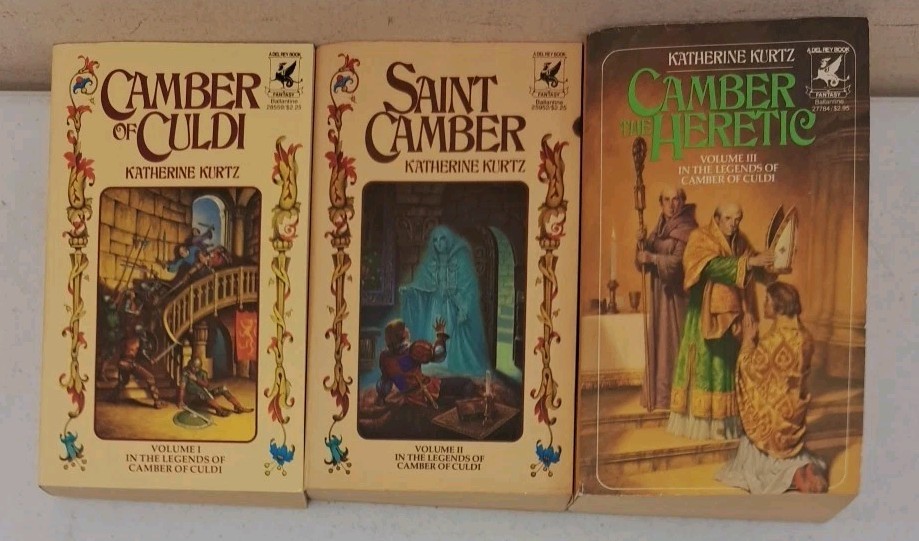 3 Vintage Del Rey Paperbacks-Katherine Kurtz-Camber Of Culdi-Volumes 1 2 3