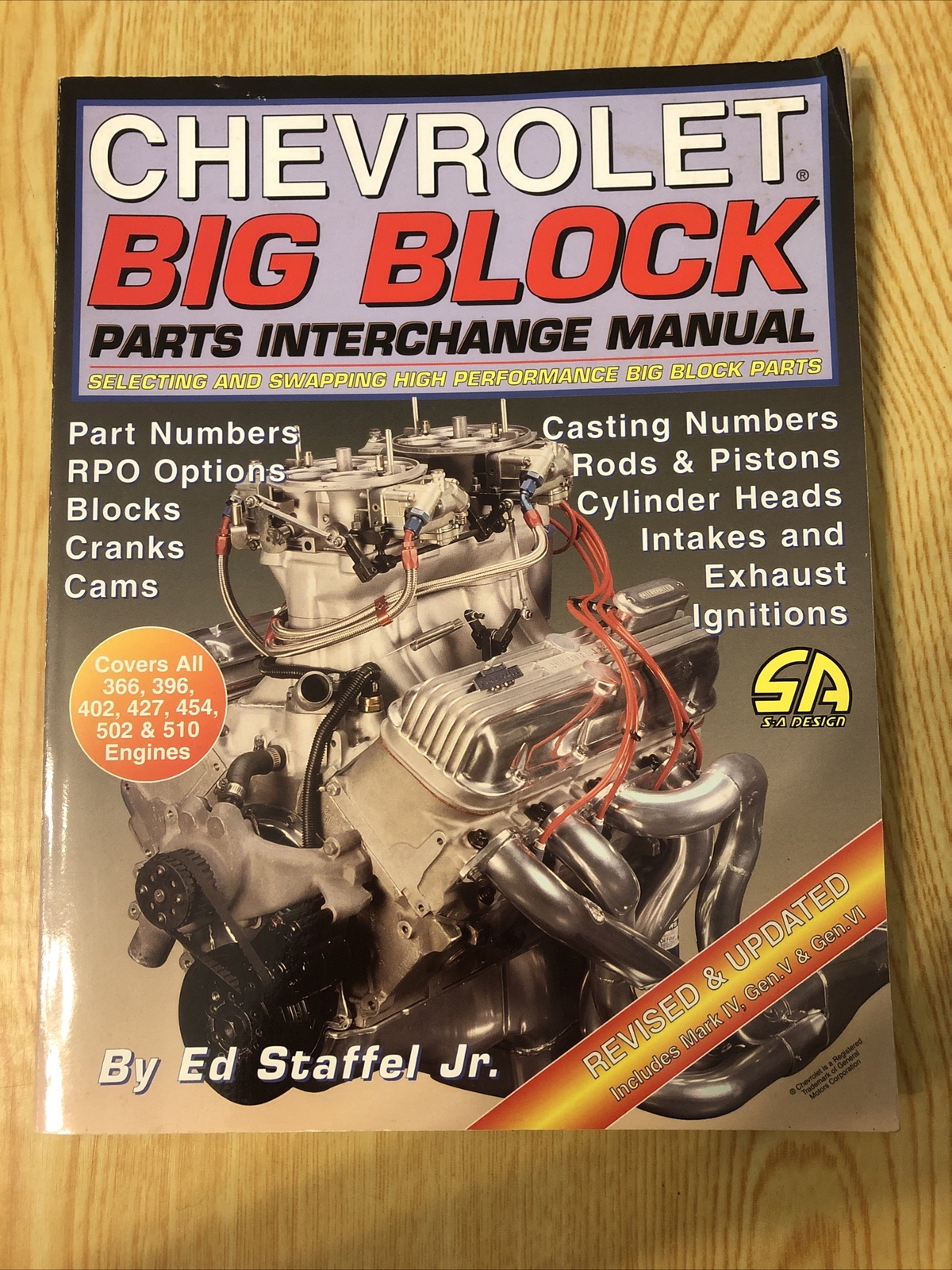 Cheverolet Big Block Parts Interchange Manual – Cartech – S.A.Design -Ed Staffel