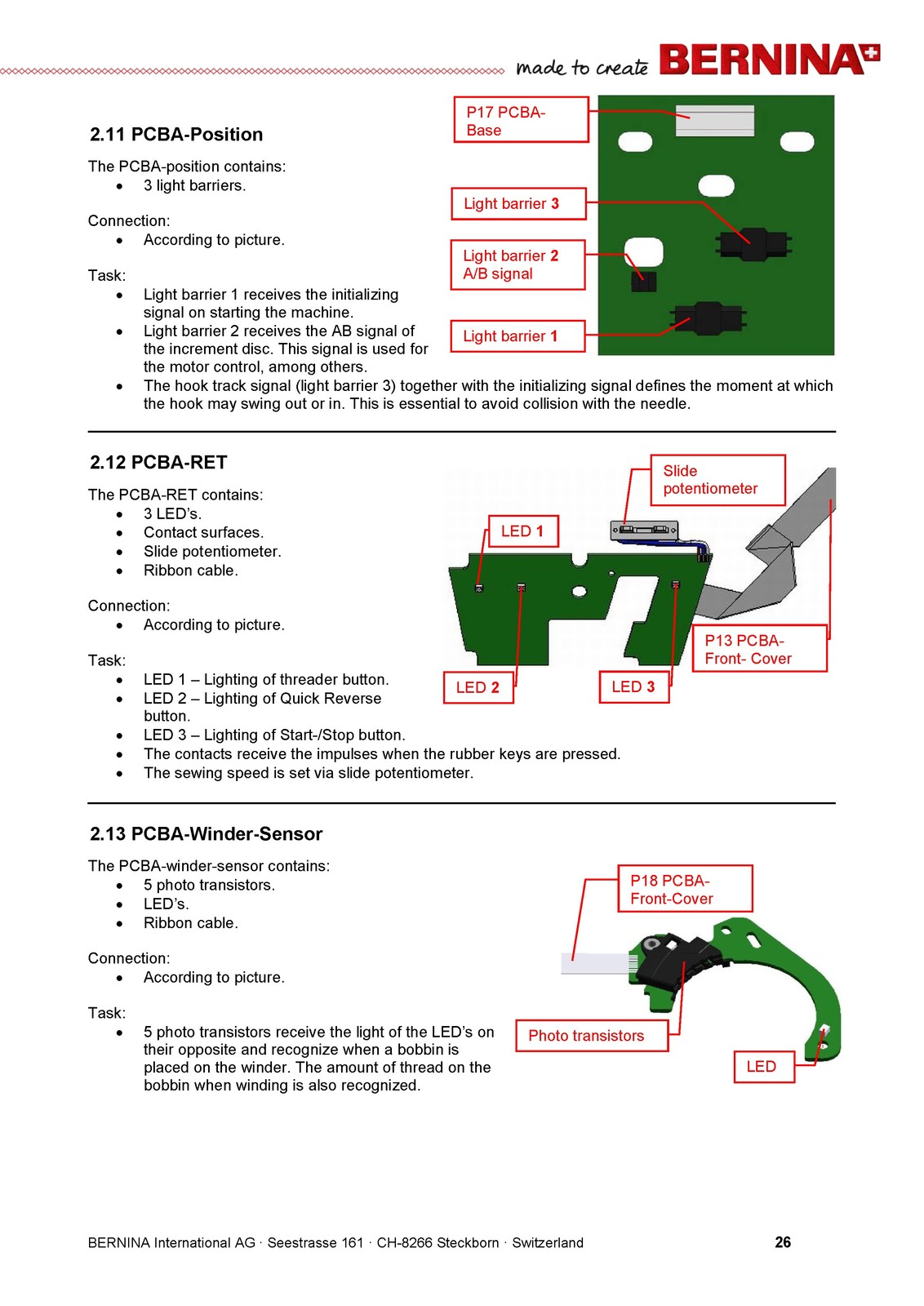 BERNINA 820 830 880 Sewing Machine Service And Maintenance Manual – WIRE BOUND