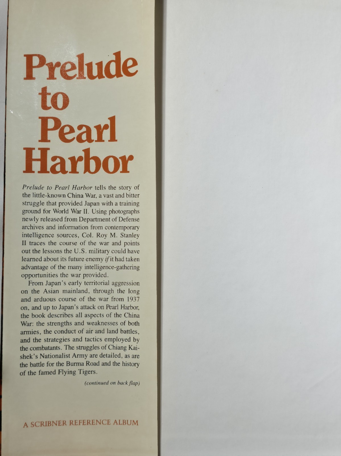 Prelude To Pearl Harbor War In China 1937-1941 Japan World War II Roy Stanley
