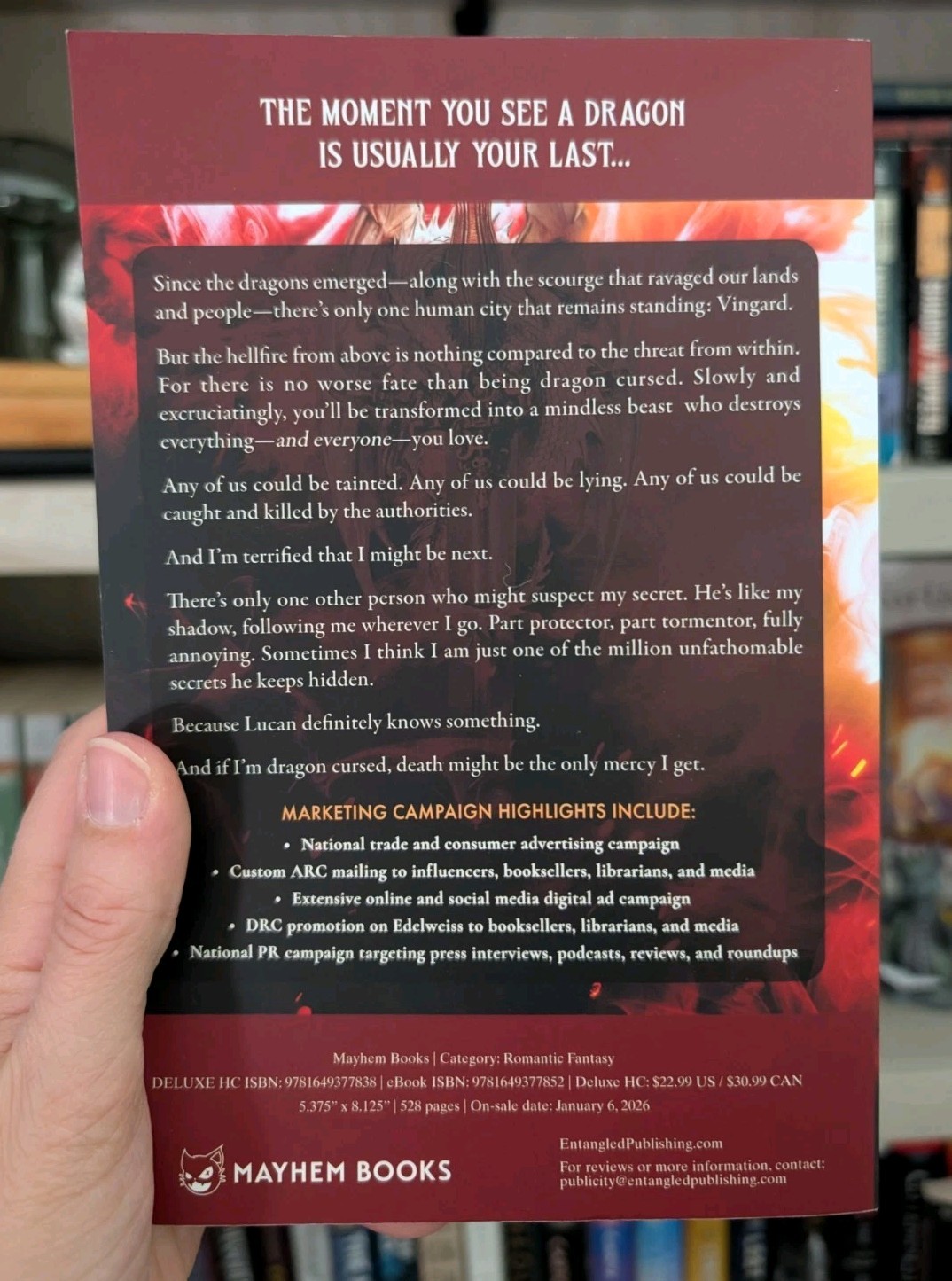 Dragon Cursed ARC by Elise Kova Uncorrected Proof, Romantasy
