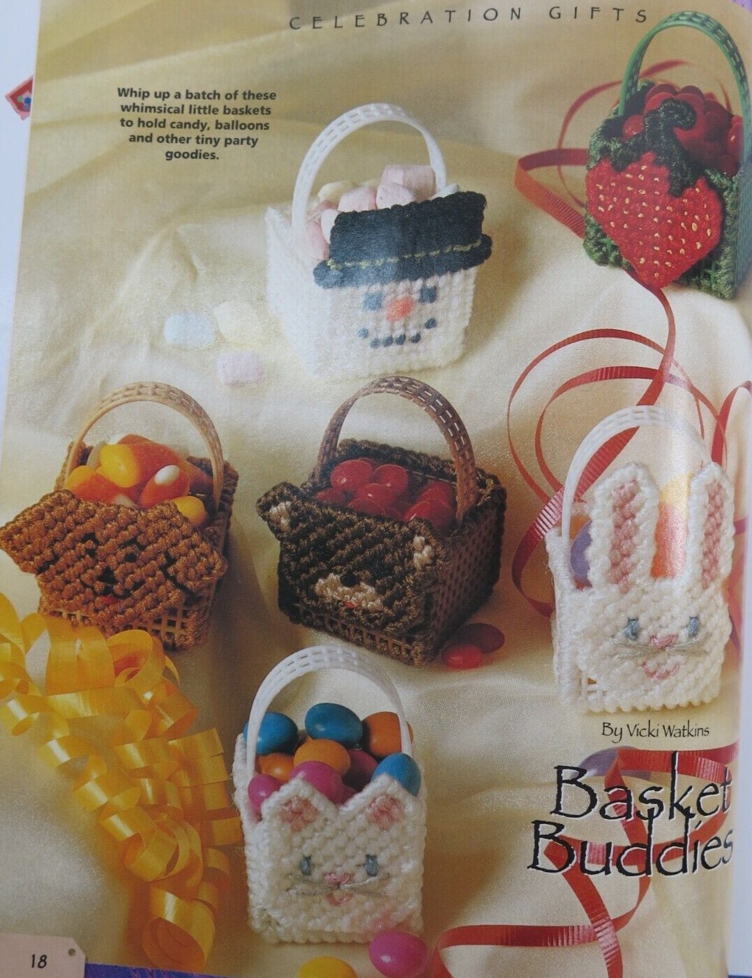 Hardcover “Plastic Canvas Celebration Gifts” Book, 160 pages for 67 DIY Gifts