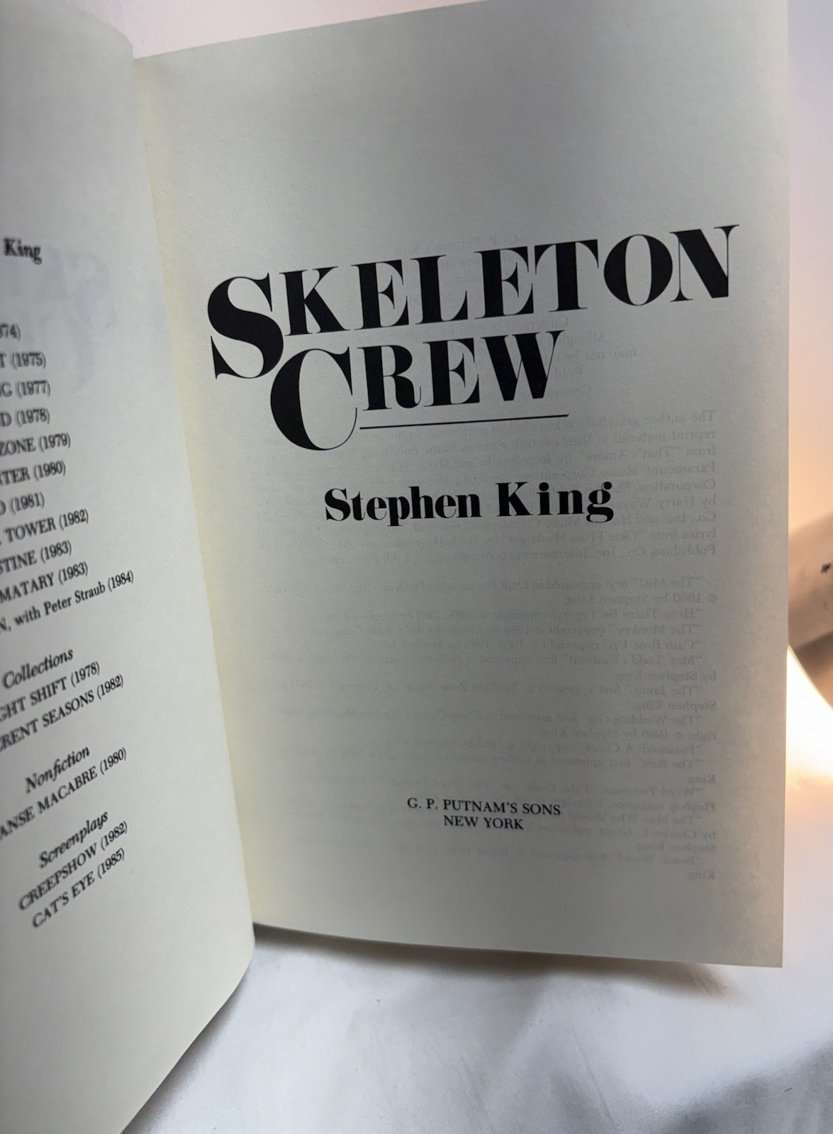 Skeleton Crew by Stephen King 1985 Hardcover With Dust Jacket
