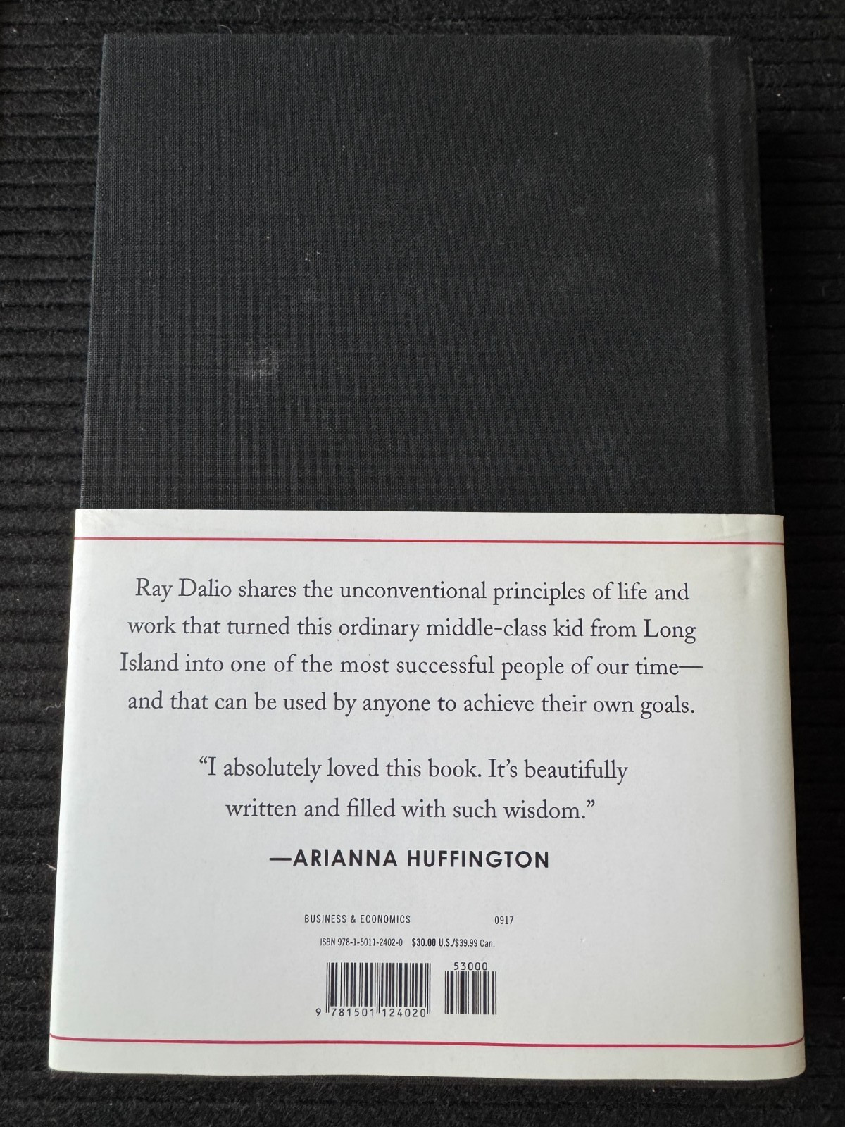 Principles: Life and Work by Dalio, Ray Hardcover 1st Edition